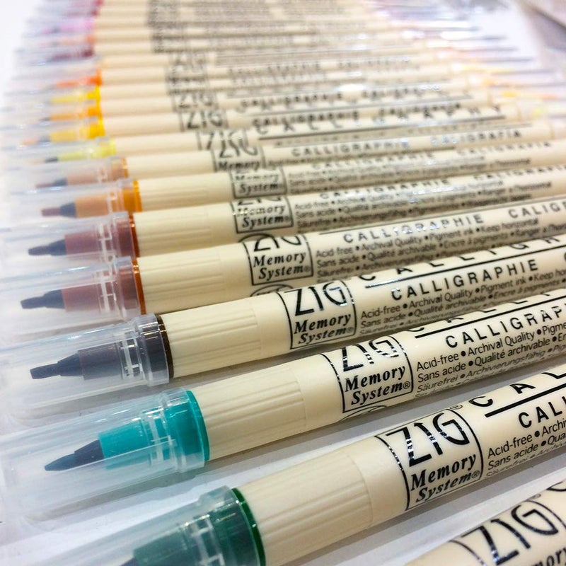 Zig Kuretake Zig MS340048 Memory System Calligraphy Dual Tip Marker Set - Image 2